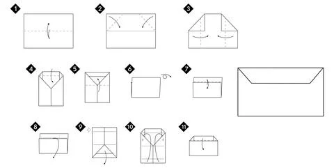 How to make a origami envelope vector illustration Stock Illustration