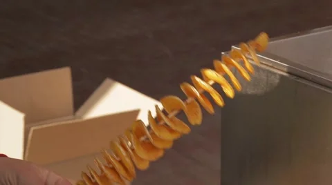 How to make a potato chips Stock Footage 62728802