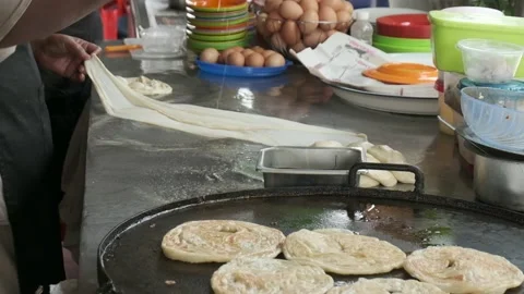 How to make roti canai Video stock 133843179
