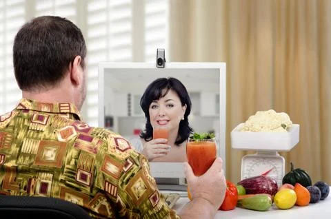 How to make smoothies from vegetables Foto stock