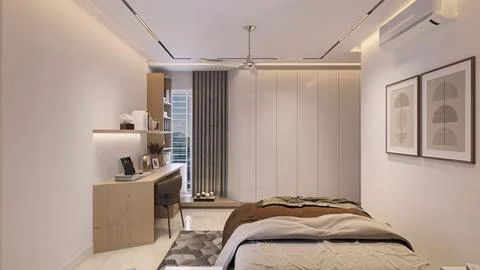 How to Make Your Master Bedroom Look Expensive on a Budget Stock Illustration
