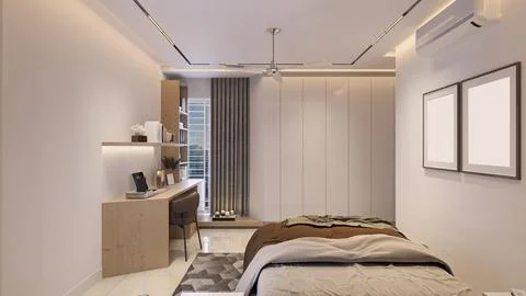 How to Make Your Master Bedroom Look Expensive on a Budget Illustrazione stock