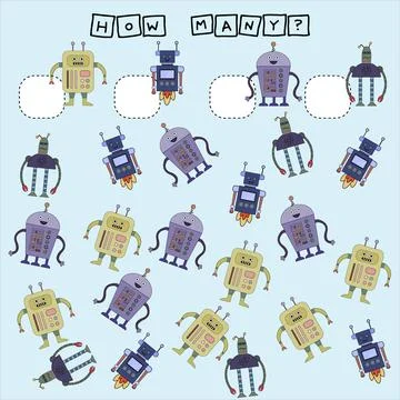 HOW MANY Stock Illustration