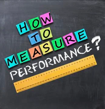 How to measure performance text on blackboard 스톡 사진
