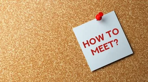 How to meet corkboard Stock Illustration