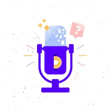 How to monetize a podcast vector illustration Stock Illustration