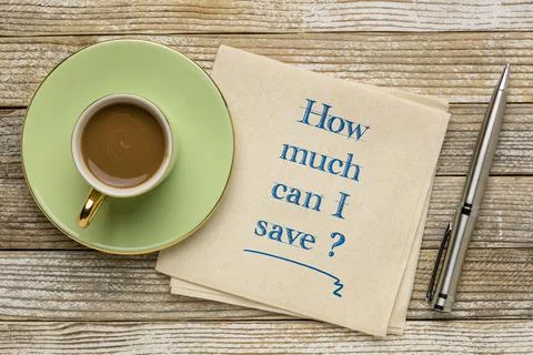 How much can I save? Stock-Fotos