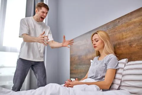 How much one can sit offended go do the housework Stock Photos