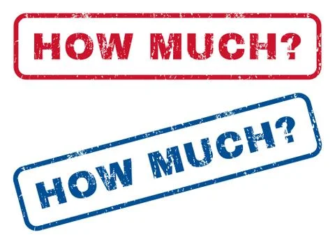 How Much Question Rubber Stamps Stock-Illustration