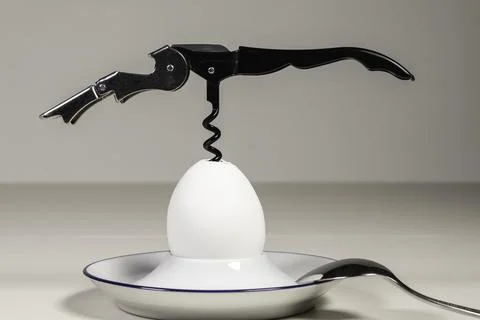 How Oenophile Will Open An Egg Stock Photos