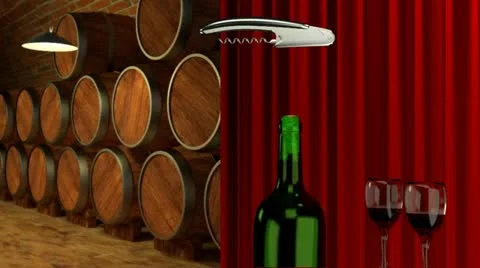 How to open a bottle of wine in the winery Video stock 10860777