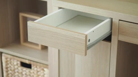 How to organize a drawer in a desk setup Stock Footage 331345437