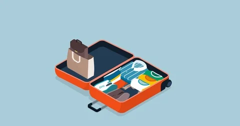 How to pack your suitcase Stock Footage 114801485