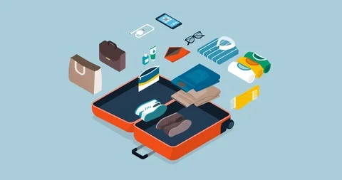 How to pack your suitcase Stock Footage 114801495