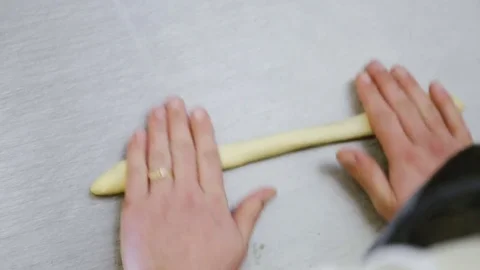 How to prepare cinnamon rolls Stock Footage 69937655