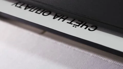 How to print an invoice on a printer at home or office Stock Footage 333396519