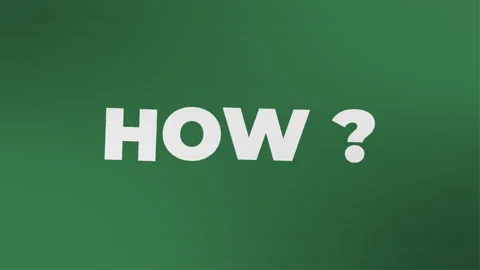 How question animated text with texture on chalkboard. Vídeos de archivo 313421382