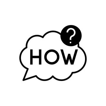 How Question Cloud Icon Vector Illustration 스톡 일러스트