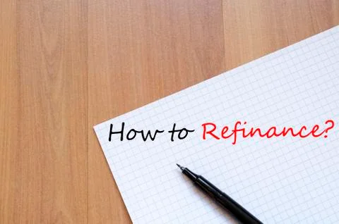 How to refinance text concept Stock Photos