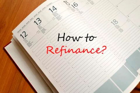 How to refinance text concept Stock Photos