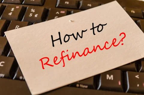 How to refinance text concept Stock Photos
