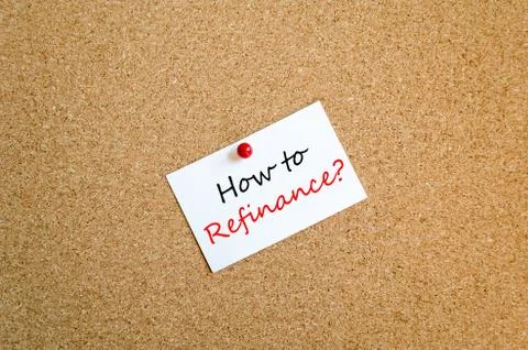 How to refinance text concept Stock Photos