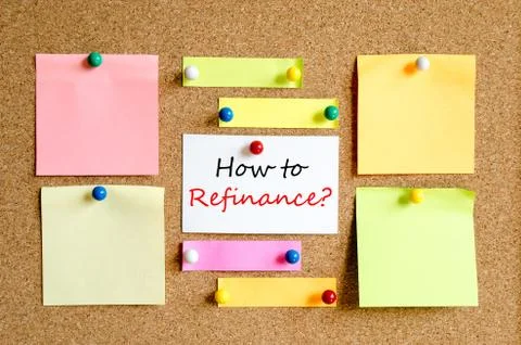 How to refinance text concept Stock Photos