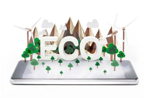 How to safe energy concept / data. 3D illustration. Stock Illustration