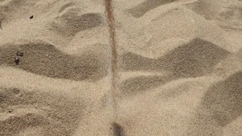 How the sand is falling Video stock 247182562