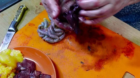 How to separate the most tasty part of the bird Stock Footage 78930918