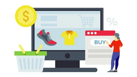 How to Shop Online: A Simple Guide to E-Commerce and Digital Sales Stock Footage 339342981
