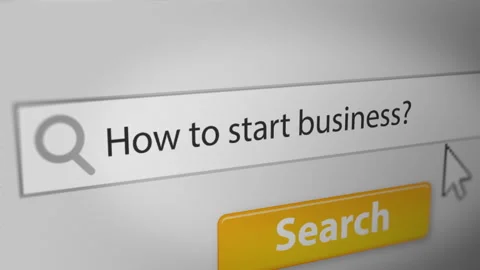 "How to start business?" Typed into a Computer Search Engine Stock Footage 239640521