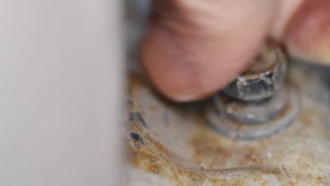 How to tighten a bolt with simple steps at home Stock Footage 333396793