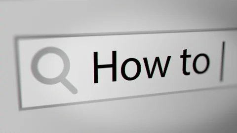 "How To " Typing into Search Engine on Computer Screen Stock Footage 116589208
