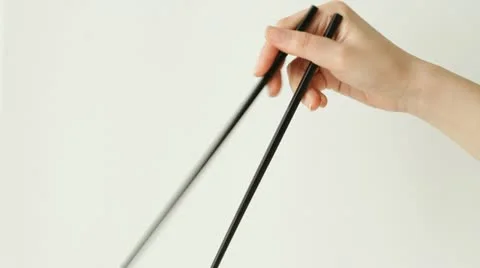 How to use chopsticks Video stock 21999432