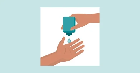 How to use hand sanitizer Stock Footage 125519536