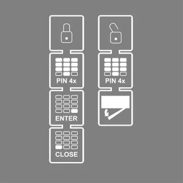 How to use a hotel safe 스톡 일러스트