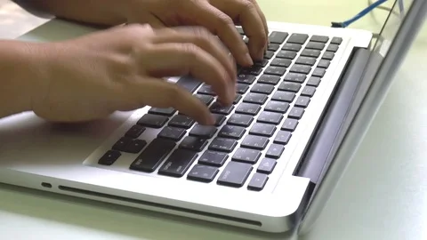 How to use a keyboard Stock Footage 70185587