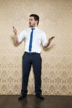 How to use this phone Foto stock