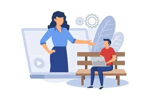 How to videos, tutorial illustration exclusive design inspiration Stock Illustration