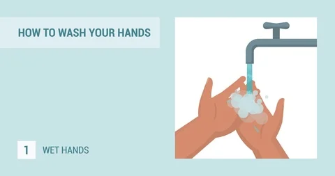 How to wash hands Stock Footage 125519570