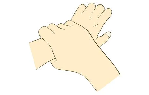 How to wash your hands correctly Stock Illustration