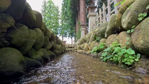 How water flows through a waterway Stock Footage 250491082