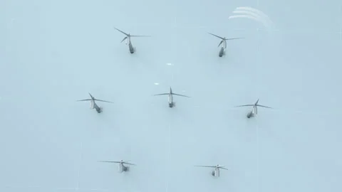 How is Wind Energy Created. Group of Large Wind Turbines. Kinetic Energy Use. Stock Footage 147325431