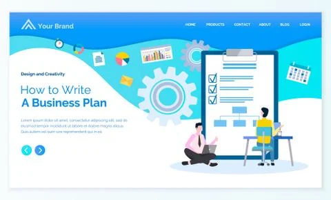 How to Write Business Plan, Clipboard Stats Wheel Stockillustratie