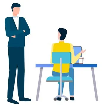 How to Write Business Plan Person Sitting at Table Stock Illustration