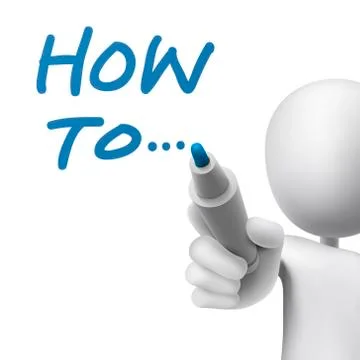 How to... written by a man Stock Illustration
