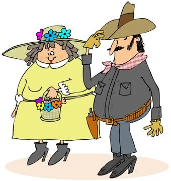 Howdy ma'am Stock Illustration