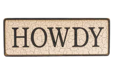 Howdy sign Stock Photos