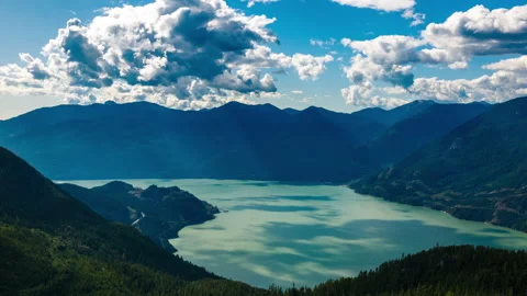 Howe Sound Squamish Light rays Timelapse Stock Footage 156602384
